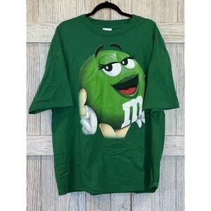 Vintage M & M Candy T-Shirt Men's 2XL Green Mars Fun Graphic